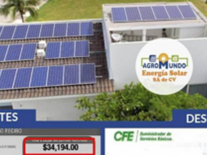 Paneles Solares con inversor Mexico