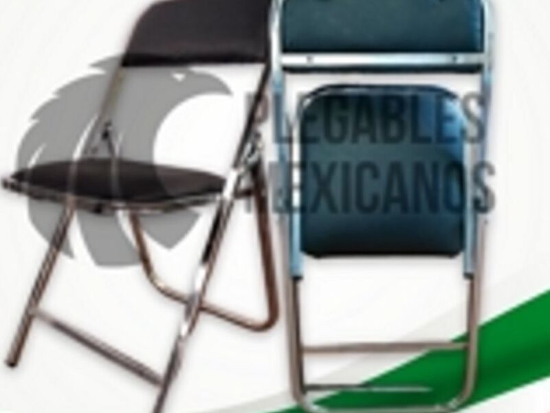 Silla plegable cromada acojinada  Mexico 
